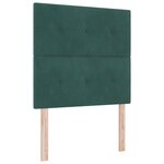 Cadre de lit vidaXL Vert foncé 90x190 cm en velours