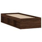vidaXL Cadre de lit chêne marron 75x190 cm petit simple