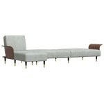 vidaXL Canapé-lit en forme de L gris clair 279x140x70 cm velours