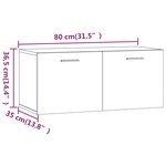 vidaXL Armoire murale Sonoma gris 80x35x36 5 cm Bois d'ingénierie