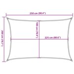 vidaXL Voile d'ombrage 160 g/m² Crème 2x2 5 m PEHD