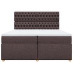 vidaXL Sommier à lattes de lit avec matelas Marron foncé 200x200 cm