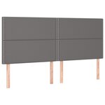 vidaXL Cadre de lit avec tête de lit Gris 160x200 cm Similicuir