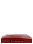 Cartable Hype  en cuir - KATANA - 2 soufflets - 38 cm - 63025-Rouge