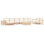 vidaXL Salon de jardin 10 Pièces bois de pin massif