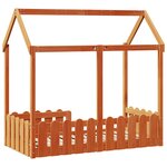vidaXL Cadre de lit d'enfants forme de maison 70x140cm bois pin massif