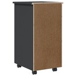 vidaXL Armoire roulante avec tiroirs MOSS gris bois de pin solide