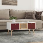 vidaXL Table basse avec tiroirs 80x40x35 5 cm bois d'ingénierie