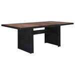 vidaXL Ensemble à manger d'extérieur 7 Pièces Résine tressée Noir
