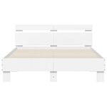 vidaXL Cadre de lit avec tête de lit et LED blanc 120x190 cm