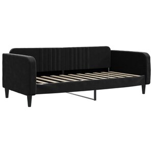 vidaXL Lit de repos noir 90x190 cm velours
