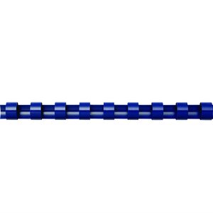 Baguettes de reliure plastiques, rondes, bleu, 12mm pqt 100 FELLOWES