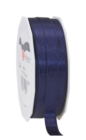 Satin double face 25-m-rouleau 10 mm bleu nuit