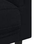 vidaXL Fauteuil avec coussin noir velours