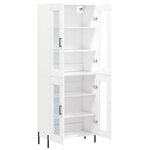 vidaXL Buffet haut Blanc 69 5x34x180 cm Bois d'ingénierie