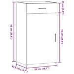 vidaXL Buffet chêne marron 50x42 5x93 cm bois d'ingénierie