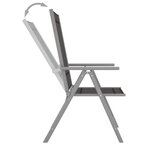 vidaXL Ensemble à dîner de jardin 7 Pièces Aluminium Argenté et noir