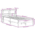 vidaXL Cadre de lit sans matelas cire marron 120x190cm bois pin massif