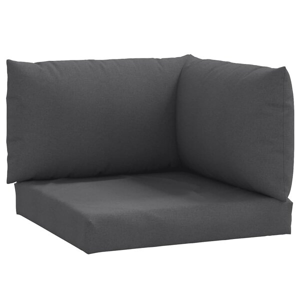 vidaXL Coussins de palette lot de 3 anthracite mélangé tissu