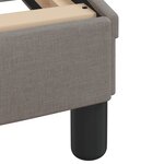 vidaXL Lit avec matelas taupe 120x200 cm tissu