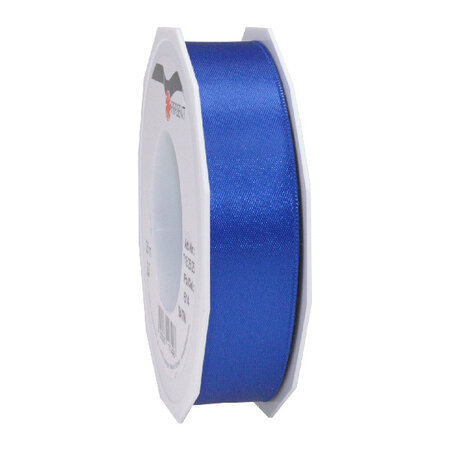 Satin double face 25-m-rouleau 25 mm bleu roi