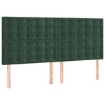 vidaXL Cadre de lit avec tête de lit Vert foncé 160x200 cm Velours