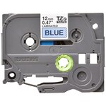 Ruban tze-531 12 mm x 8 m noir sur bleu brother