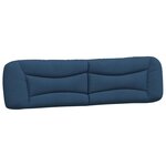 vidaXL Coussin de tête de lit bleu 200 cm tissu