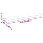 vidaXL Coussins de palette pour banc 2 Pièces Crème 200x40x8 cm Tissu Oxford