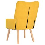 Fauteuil Relaxant vidaXL Jaune Clair en Velours Côtelé