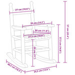 vidaXL Chaise à bascule enfants blanc bois de peuplier massif