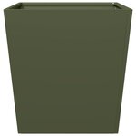 vidaXL Jardinière vert olive 50x50x50 cm acier