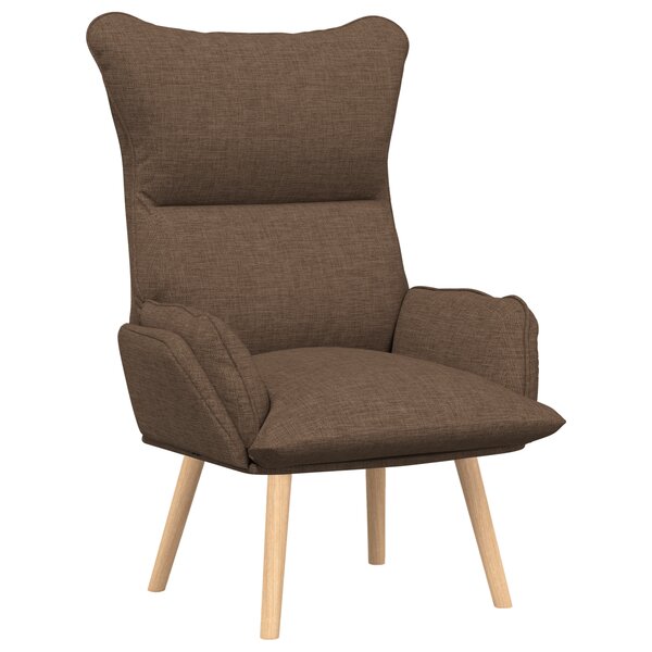 Chaise Relaxante vidaXL en Tissu Marron