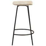 vidaXL Tabourets de bar lot de 4 bois de manguier massif