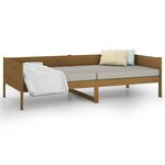 vidaXL Lit de jour sans matelas marron miel bois pin massif 90x190 cm