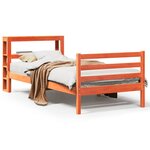 vidaXL Cadre de lit sans matelas cire marron 90x200 cm bois pin massif