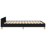 vidaXL Cadre de lit avec tête de lit noir 120x190 cm tissu