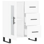 vidaXL Buffet Blanc brillant 69 5x34x90 cm Bois d'ingénierie