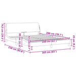 vidaXL Cadre de lit sans matelas marron foncé 160x200 cm tissu