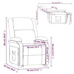 vidaXL Fauteuil inclinable Crème Tissu
