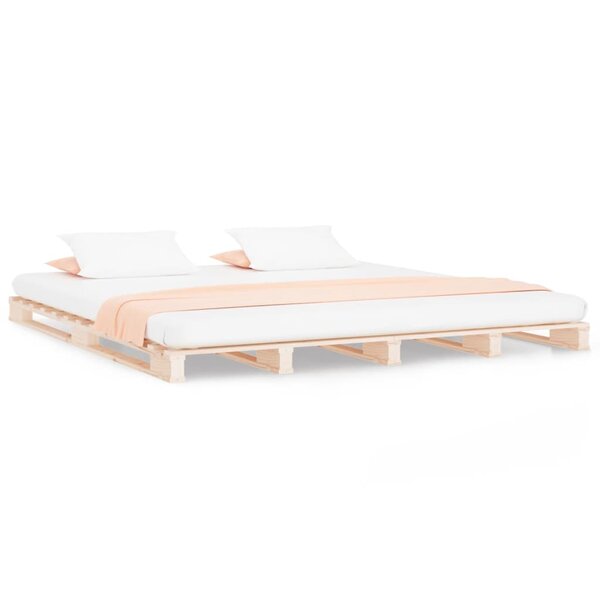 vidaXL Lit de palette 120x200 cm bois de pin massif