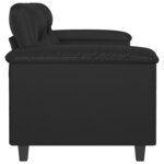 vidaXL Canapé à 2 places Noir 120 cm Similicuir