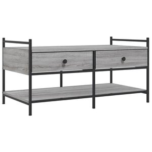 vidaXL Table basse sonoma gris 99x50x50 cm bois d'ingénierie