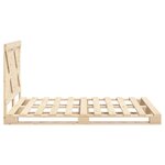 vidaXL Cadre de lit avec tête de lit 140x200 cm bois de pin massif