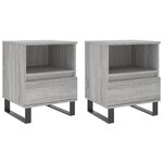vidaXL Tables de chevet 2 Pièces sonoma gris 40x35x50 cm bois ingénierie