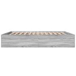 vidaXL Cadre de lit sonoma gris 200x200 cm bois d'ingénierie