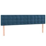vidaXL Sommier à lattes de lit et matelas Bleu foncé 160x200cm Velours