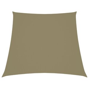 vidaXL Voile de parasol Tissu Oxford trapèze 3/4x3 m Beige