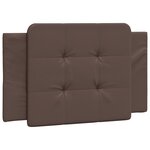 vidaXL Lit avec matelas marron 90x200 cm similicuir