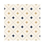 6 stickers petits carreaux de ciment beige or  15 x 15 cm